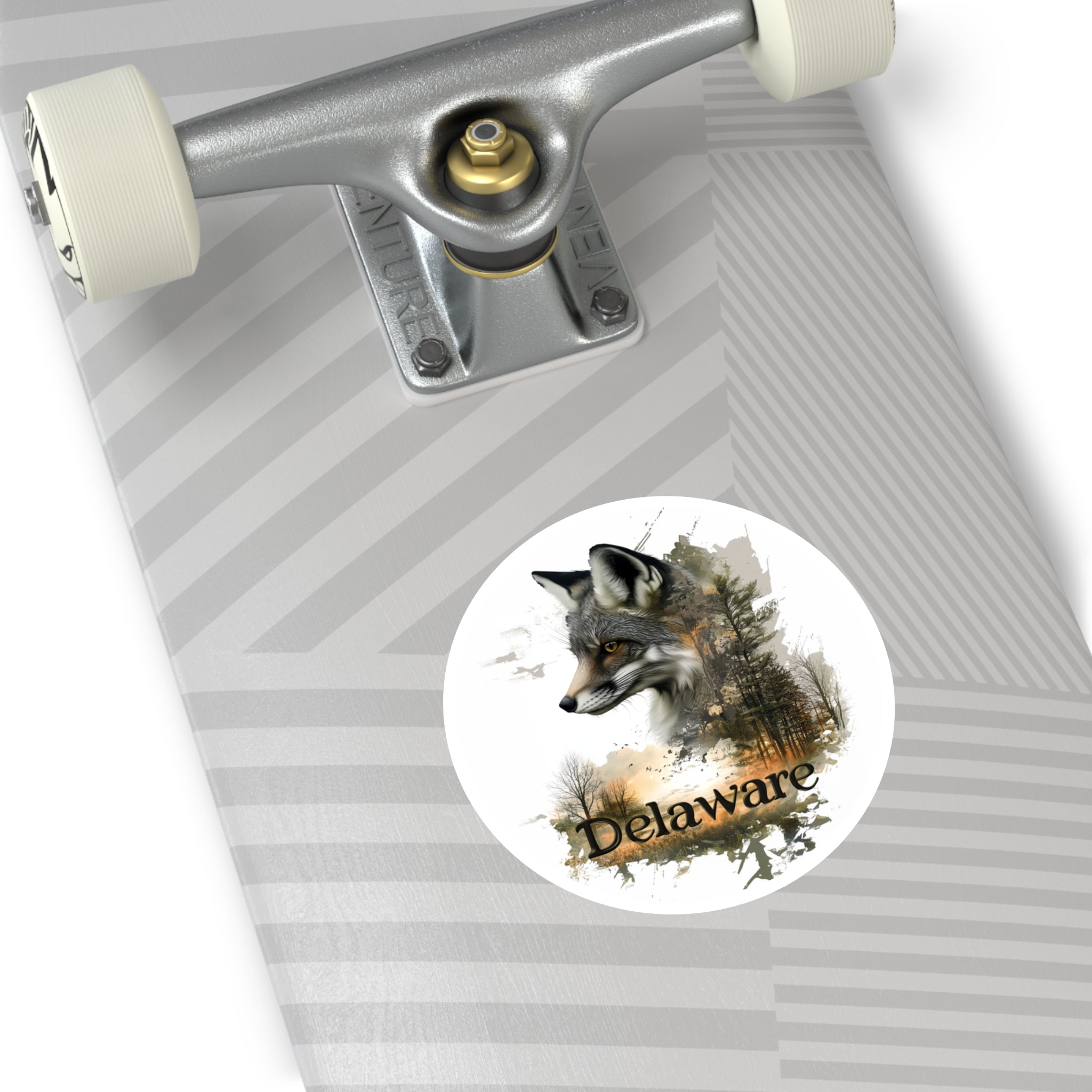 Delaware Fox Forest, Woodland Sticker, Laptop or Water Bottle, State Pride