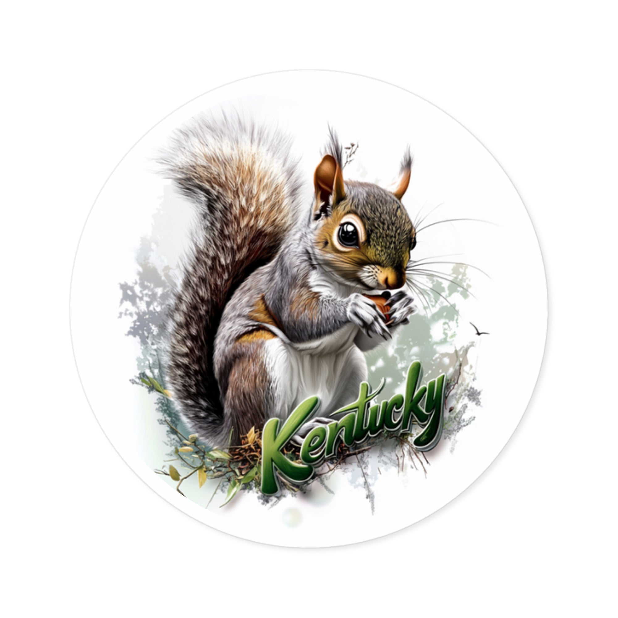 Kentucky Squirrel, Nature Art Sticker, Laptop or Journal, State Wildlife Gift