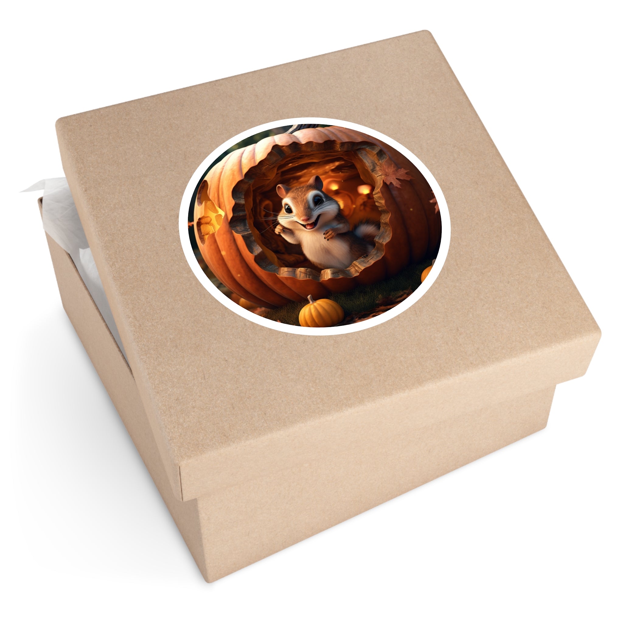 Halloween Squirrel Sticker, Cute Forest Animal Design, Autumn Art